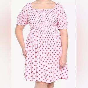 Hot Topic Pink Strawberry Smocked Dress Plus Size NWT Sz 5